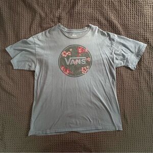 Vans Teal Floral Logo Men's Tee